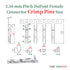 50 Sets Dupont 2.54 mm Pitch 2-Pin Female Adapter Cable Connector Accessories, 150 Pieces Crimp Pins Kit
