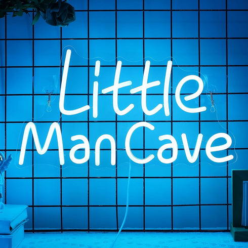 YuanDian Little Man Cave Neon Sign, Neon Lights for Bedroom Gamer Room Wall Decor, Gift Ideas for Teen Boys Nephew Son
