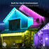 50FT IP67 IVRICH Permanent Outdoor Lights, Smart RGB Eave Light with Color Changing, APP/Remote Control, Waterproof