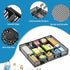 Marbrasse Expandable Desk Drawer Organizer, Mesh Tray with 10 Adjustable Compartments for Office Supplies, Black