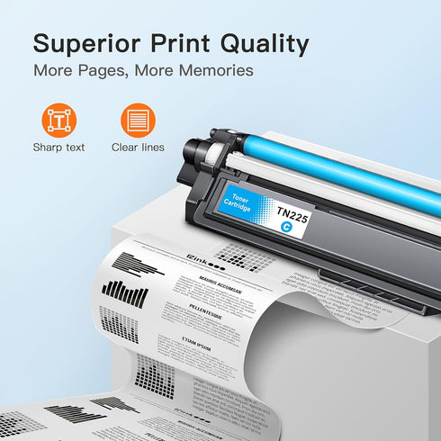 E-Z Ink Compatible Toner Cartridge Replacement for Brother TN225 TN-225 Cyan for MFC-9130CW HL-3170CDW (Cyan, 1 Pack)