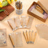Rustic 50 Set Baby Shower Pens Favors, Include 50 Bamboo Ballpoint Pens and 50 Thank You Cards for Guests