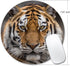 Mouse Pad with Siberian Tiger Design, Non-Slip Round Rubber Mousepad