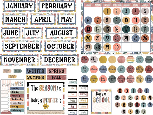 Teacher Created Resources Wonderfully Wild Calendar Bulletin Board Large by Teacher Created Resources