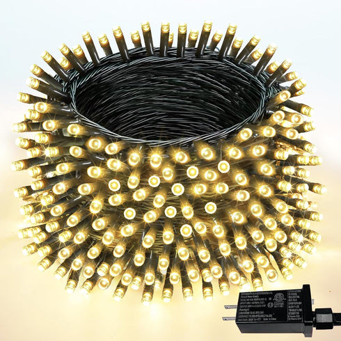 99FT 300 LED Christmas Decoration Lights Outdoor/Indoor, Memory Function & Timer &