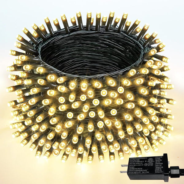 99FT 300 LED Christmas Decoration Lights Outdoor/Indoor, Memory Function & Timer &