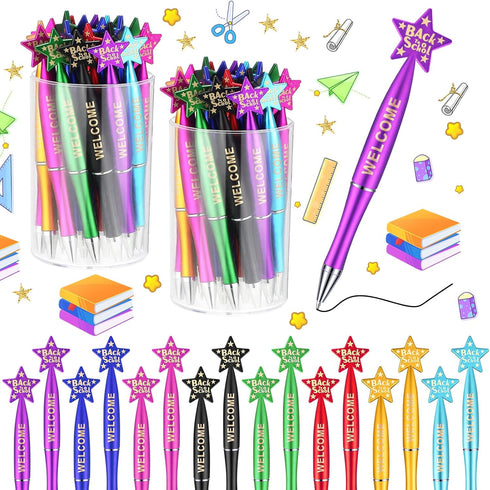 Sherr 72 Pcs Ballpoint Pens - Welcome Back to School Supplies, First Day Gifts for Students, Office Supplies
