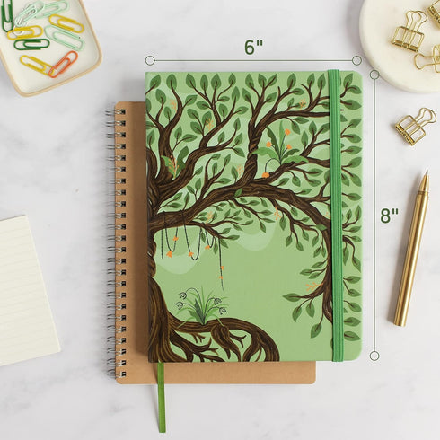 Rileys Tree of Life 8" x 6" Blank Journal, 240 Pages Ivory Paper for Men and Women