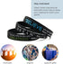 Inkstone 12-Pack Motivational Wristbands - Believe, Dream, Greatness | Silicone Rubber Bracelets for Men and Women