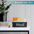 DRASTAR Mail Organizer, Mail Holder with 2 Slots, Wood Desk Mail Organizer, Black Envelope Holder for Home Office Decor