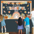 Fall Pumpkin Bulletin Board Decorations, Thanksgiving Classroom Decor with Autumn Leaves Pumpkin Cutouts