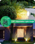 120V 6FT E26 150W PAR38 Bulb, 120 2 Pack EDISHINE Spotlights Outdoor, Cord, Weatherproof Plug in LED Flood Stake