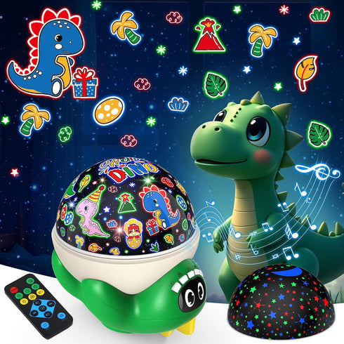 Dinosaur Night Light Projector for Kids Green Dino Toys for Boys, Star