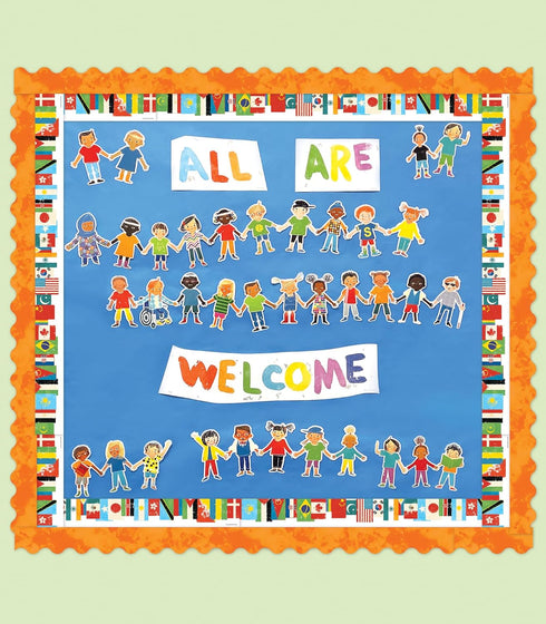 Carson Dellosa All are Welcome Diversity Classroom Bulletin Board Set - Colorful 3-Piece Welcome Banner with 36