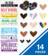 Carson Dellosa Open Hearts Bulletin Board, Inspirational Quote Header and Heart Cutouts (14 pc)