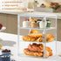 3 Countertop 10.6" 8.7" 14.2" 2 Pack SANKEU Bakery Pastry Display Case Layer Large Clear Bread Box For Kitchen Bread