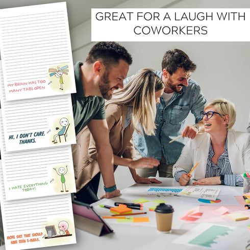 ZICOTO Super Funny Notepads for Women Coworkers - A Hilarious Christmas Gift, Unique Office Supplies Memo Pads