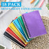 Qilery 18 Pack Small A6 Notebooks, 4 x 6 Inch Spiral Notepads, 100 Sheets Mini Memo Pads for Travel, Office, School