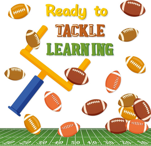 CY2SIDE Fall Football Bulletin Board Set, 85PCS Cutouts for Classroom Back to School Wall Decor Supplies