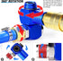 TAILONZ PNEUMATIC Blue 1/4 Inch Air Tool Swivel Fitting, 360 Degree Swivel Air Hose Connector (Pack of 4)