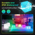 7-inch 16 IP65 Dimming LOFTEK LED Cube Lights, Rechargeable RGB Colors Tesseract Cube, Cordless with Remote Control