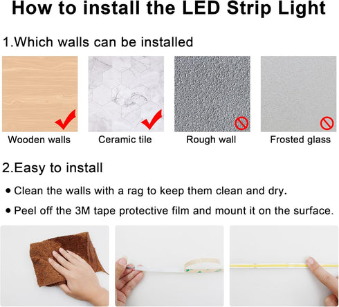 2400LEDs, 3000K Dimmable AXMOTUT COB LED Strip Light Warm White, High Bright LED Strips with RF Remote and UL Power