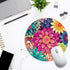 BILLAION 7.9x7.9 Inch Boho Colorful Floral Mouse Pad for Desk, Vibrant Rustic Flower Botanical Aesthetic Mousepad