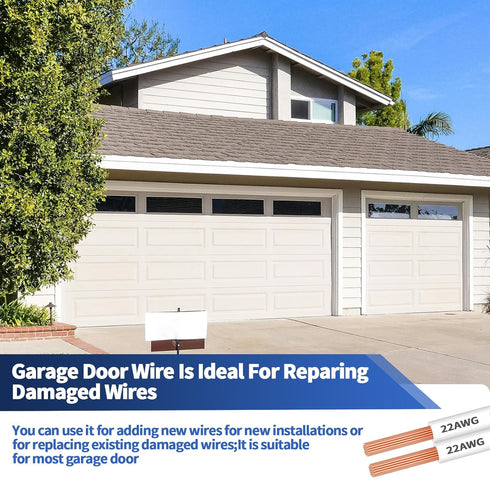 OXDFK 50 22 2-Conductor FT AWG Universal Garage Door Wire, Garage Door Sensor Wire, Garage-Doors Opener Wires