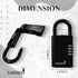 Kingsley Guard-a-Key Black Realtor's Lockbox | Portable Resettable Hanging Key Safe Combination Lock Box for House