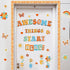gisgfim Classroom Bulletin Board Decoration Set with Welcome Banner and Groovy Hippie Decor for Schools