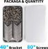 40PCS L Bracket Corner Brace, Stainless Steel Corner Bracket, Metal Joint Right Angle Bracket Fastener for Wood Chair Bookshelf Furniture Cabinet with 80PCS Screws (20mmx20mm)