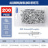 WORKPRO 200Pcs Aluminum Blind Rivets, 3/16" x 1/2" Pop Rivets Assortment, Aluminum Grip and Steel Mandrel, for Metal, Marine Boat, Automotive, Railway, and Duct Work- Pack of 200 (Silver)