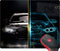 Mouse Pad Square Gaming Mouse Mat, Car Blueprints Design, Non-Slip Rubber Base for Laptop Computer PC