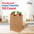 57# 12 7 17 Inches, 50-Count, 1/6 DURO Brown Paper Grocery Bags Heavy-Duty, x x Large Brown Paper Bags for Grocery