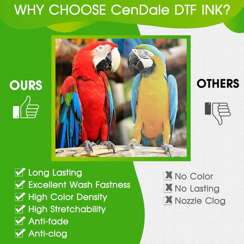 Premium DTF White Ink for PET Film, Refill DTF Transfer Ink for Epson ET-8550, Heat Transfer Printing (500ml)