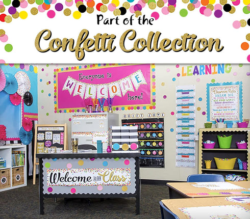 Teacher Created Resources Confetti 10 Pocket Chart, 34" x 44", TCR20328