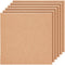 BENECREAT 6PCS Cork Sheet, 12x12inch Square Sand Brown Coasters for Bulletin Boards, Wall Decorations and DIY Crafts,