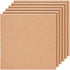 BENECREAT 6PCS Cork Sheet, 12x12inch Square Sand Brown Coasters for Bulletin Boards, Wall Decorations and DIY Crafts,
