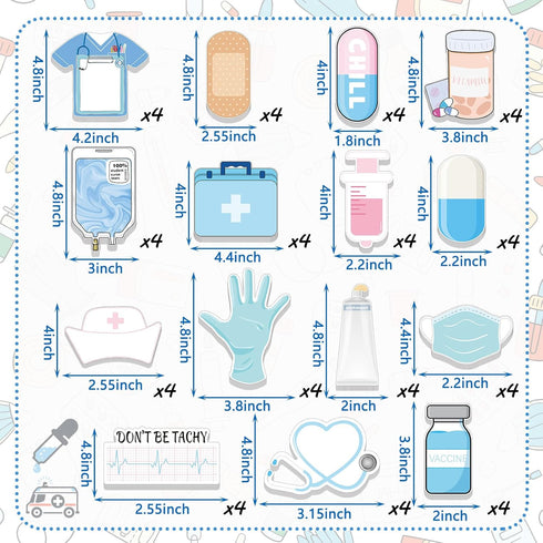 Mini Funny Nurse Sticky Notes, CNA Gifts, Medical Themed Mini Sticky Note Pads, 60 Pads
