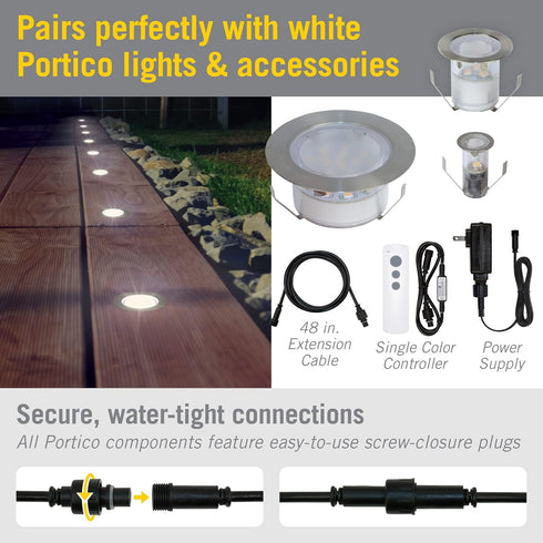 5/8" (15mm) 221124 Armacost Lighting Portico White Recessed Outdoor LED Light