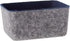 Three by Three Seattle Felt Storage Bin 6x4x2.5 Inch for Office, Craft Room, Living Room, Bedroom (Navy)