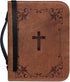 Classic Crosses Bible Covers, PU Leather Waterproof Bible Case with Handles for Study Bible Carrying - 2XL