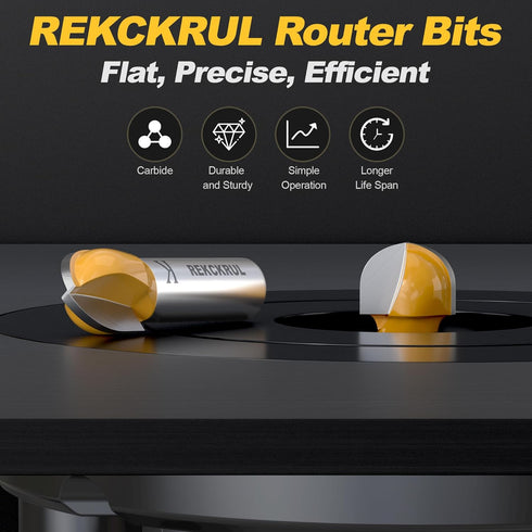 Set Set, 1/2 inch 1-1/2 inch 1 Core Box Router Bit Precision, Durability, and Versatility in One with Shank Cutting