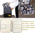 JAKAGO A4 Travel Portfolio Multifunctional Document Organizer Zippered Case for Office Supplies, Mulberry White