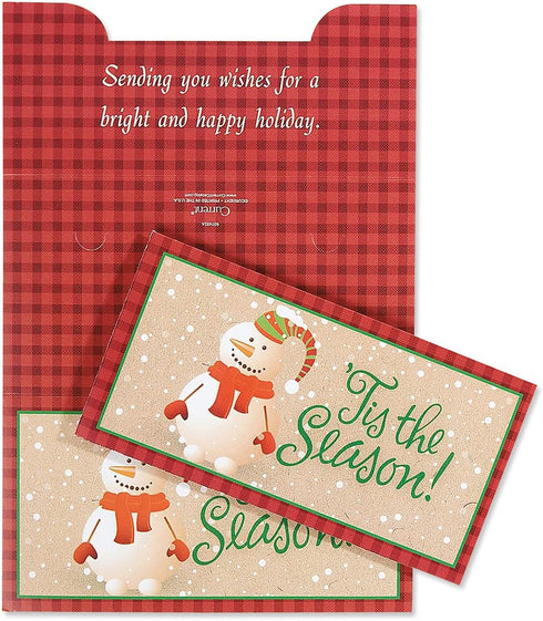 Set 6 (2 3 7 Inches, Current Holiday Season Money Cards of Christmas Cash Cards of Each Design), x Envelopes Included