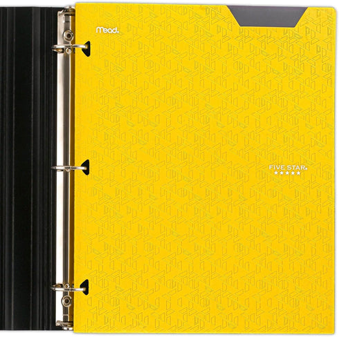 Five Star 4 Pack 2-Pocket Folder - Plastic with Stay-Put Tabs, Fits 3-Ring Binder, Holds 8-1/2" x 11" Paper, Tidewater