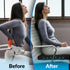 Tailbone, 17.5 14 Premium Memory Foam Gel Seat Cushion for Coccyx, Back & Sciatica Pain Relief Fits x Seats, Ergonomic