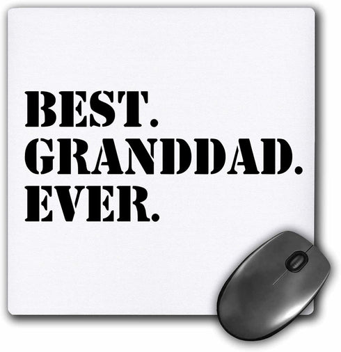 Best Granddad Ever Mouse Pad, Grandad Gifts for Grandfathers, 8 by 8 inches (mp_151506_1)