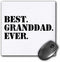 Best Granddad Ever Mouse Pad, Grandad Gifts for Grandfathers, 8 by 8 inches (mp_151506_1)