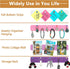 Felt Pin Board Bar Strips for Bedrooms, Self-Adhesive Cork Board with 35 Push Pins for Home Wall Decoration